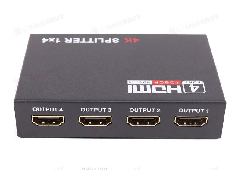 1 in 4 Out HDMI Splitter Full Ultra HD 1080P 4K/2K 3D PC STB PS3 V1.4 Powered