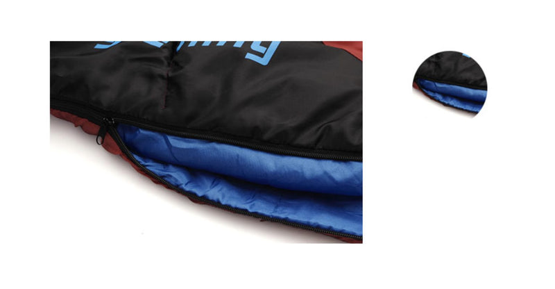 Camping Mummy Sleeping Bag Single  -8°C *Red *