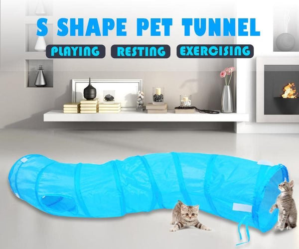 Pet Tunnel S shape "Blue