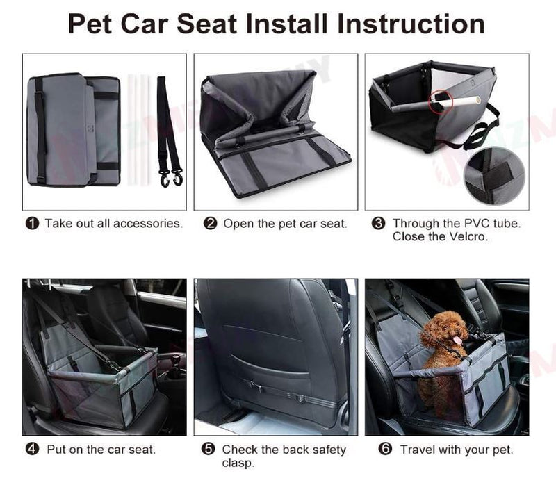 Pet Car Booster Seat Puppy Cat Dog Carrier Travel Protector Safety Basket* 3 Colors