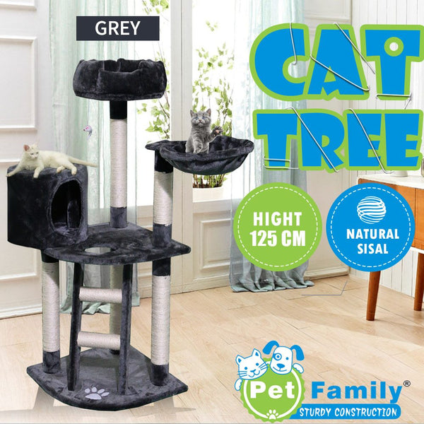 Cat Tree Tower Scratcher Pole 125CM