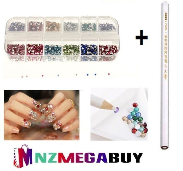 2400pcs Nail Art Design Rhinestone Pencil Gel Pen