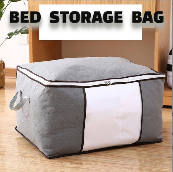 Clothes Quilt Blanket Storage  Charcoal Bamboo 90L * 2 Style