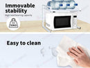 Microwave Shelf Holder * Kitchen Organiser Adjustable Metal Shelving Rack White
