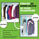 Hanging Vacuum Space Saver Bags Storage Wardrobe Hanger Dust Cover * 105 CM