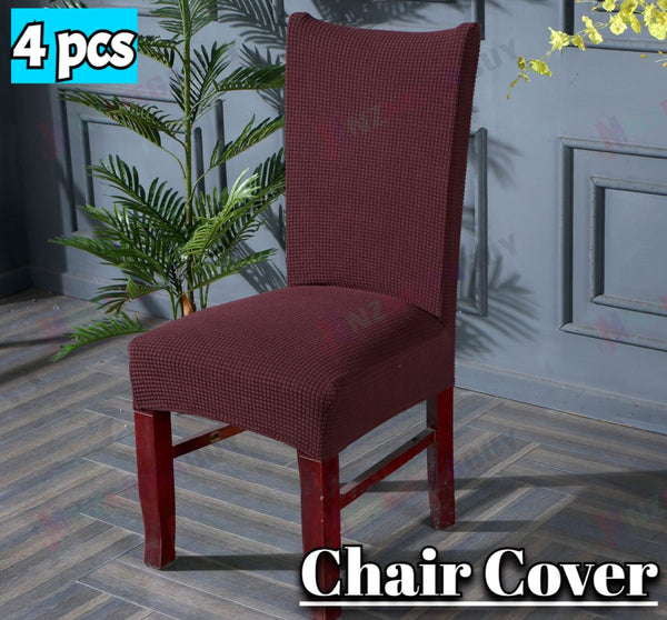 Washable Dining Chair Cover Stretch Banquet Removable Slipcover Seat Covers* Wine Red