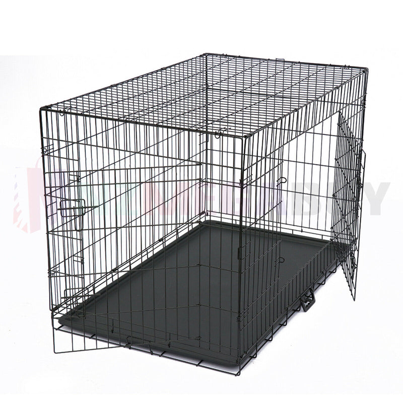 Portable Pet Crate Puppy Foldable Metal Kennel House *4 Sizes
