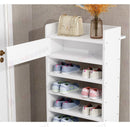 10 Tiers Wooden Shoe Rack Cabinet "Brown"
