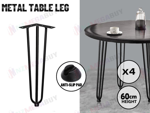 Metal Legs* 4 x Coffee Dinner Hairpin Table Leg Coffee Table Legs* 3 Rod 60cm
