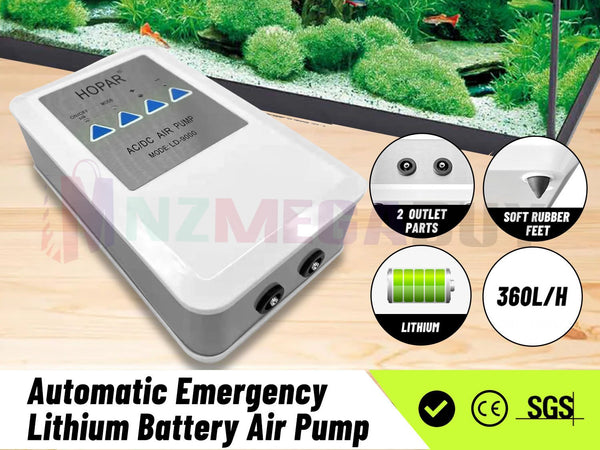 Air Pump* Automatic Emergency Lithium Battery * 360L/ Hour