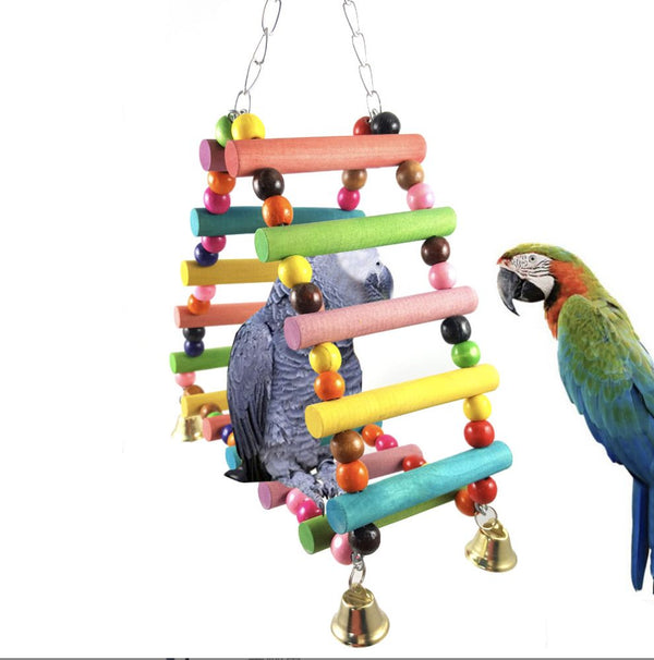 Bird Chewing Toy * Parrot Swing Toys Chewing Hanging Bell Cockatiel Cage Toy