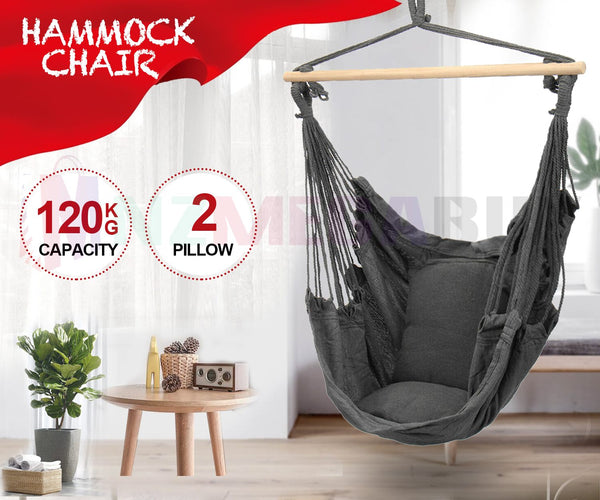 Hammock Chair Hanging Swing Pillow *Grey