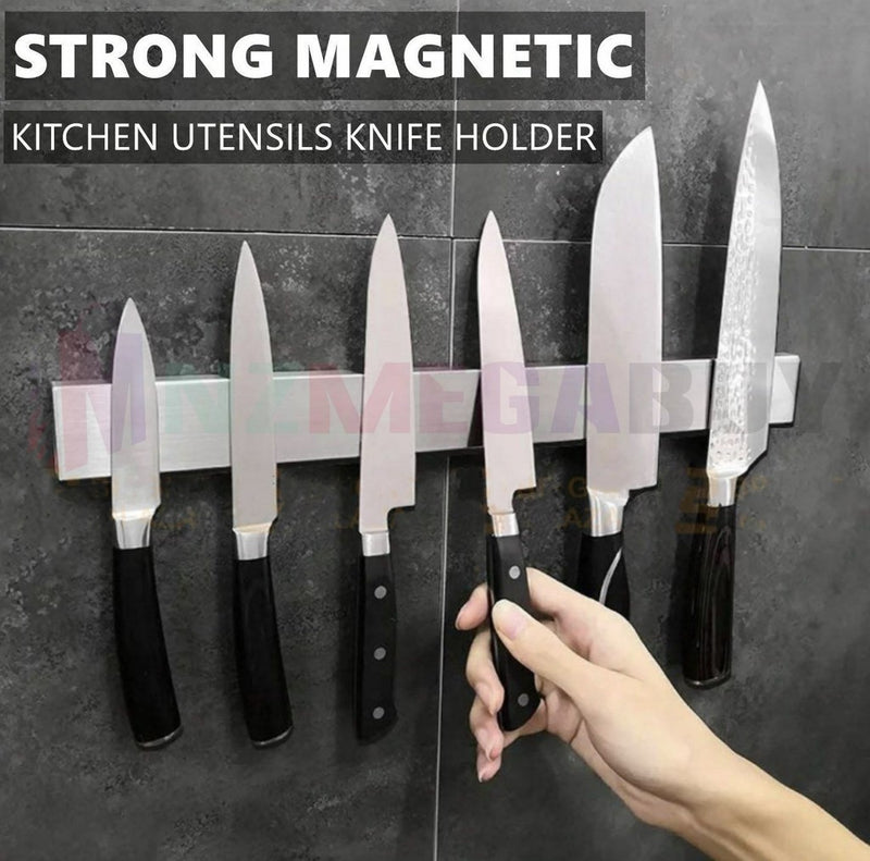 Magnetic Wall Mount Knife Storage Holder Utensil Rack Shelf Kitchen Chef *40CM