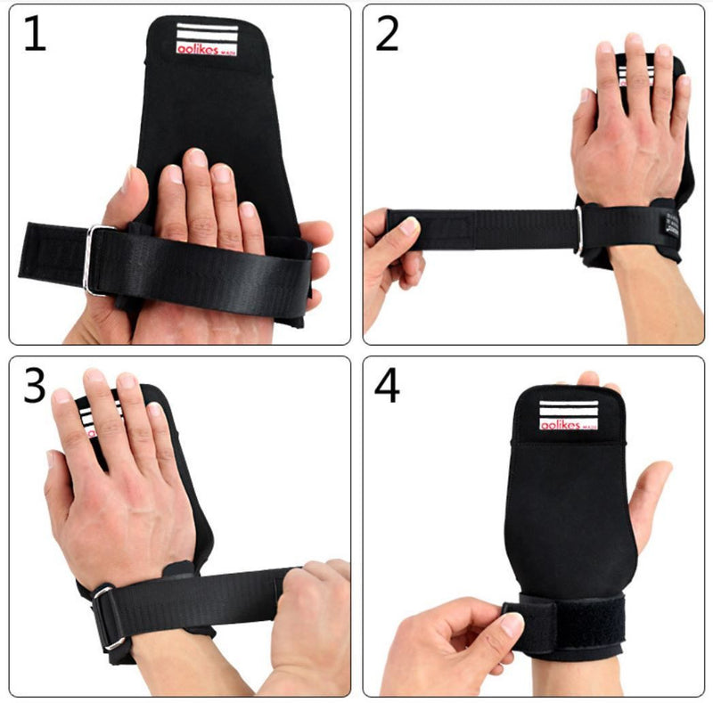 1 pair Weightlifting Hand Belt Anti-Slip Glove