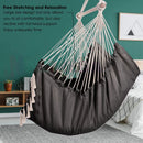 Hammock Chair Hanging Swing  Pillow Camping *Black + Cream