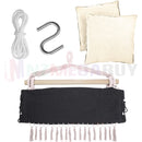 Hammock Chair Hanging Swing  Pillow Camping *Black + Cream