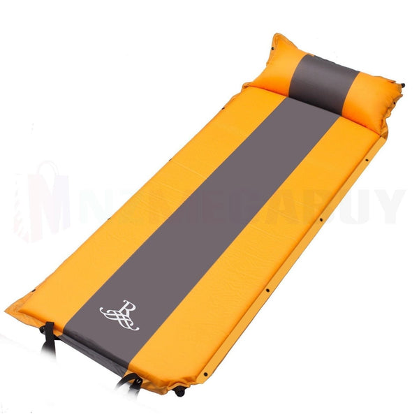 Self Inflating Single Camping Sleeping Mattress Air Bed Hiking Orange