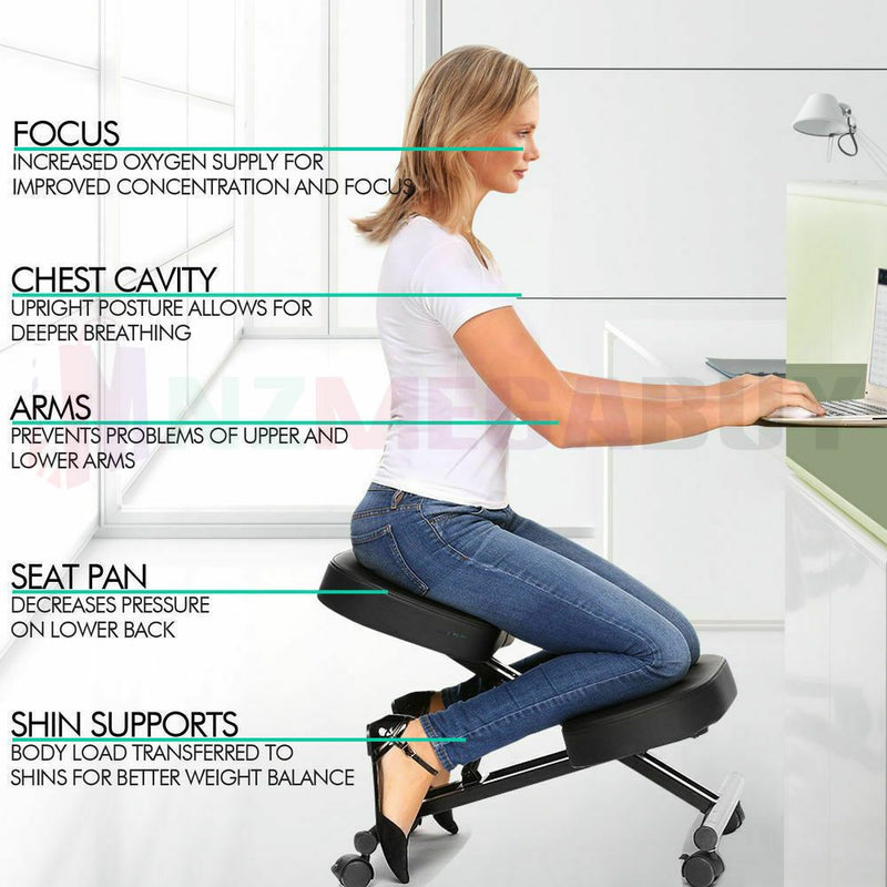Kneeling chair, Adjustable Office Stool Stretch Knee Posture Seat