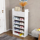 6 Tiers Wooden Shoe Rack Cabinet "White"