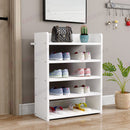 5 Tiers Wooden Shoe Rack Cabinet "White"