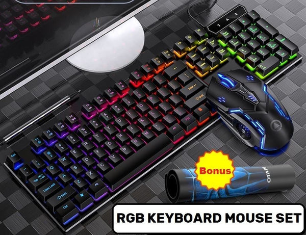 Gaming Keyboard with Mouse Set "Black"