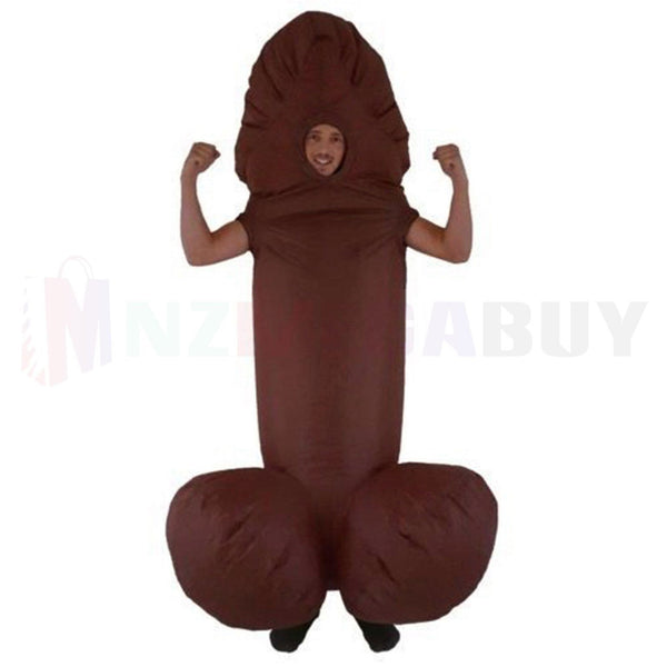 Inflatable Fancy Dress costume Penis Brown
