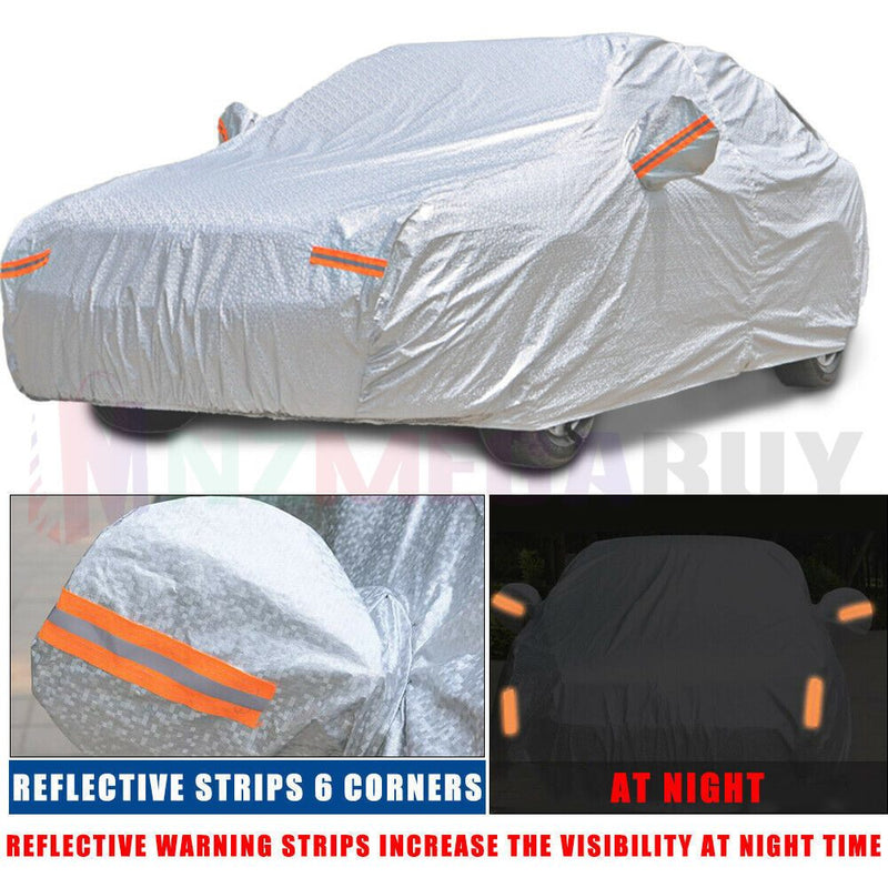 Full Car Cover 3 Layers Aluminum Waterproof Rain UV Resistant Protect *5 Sizes