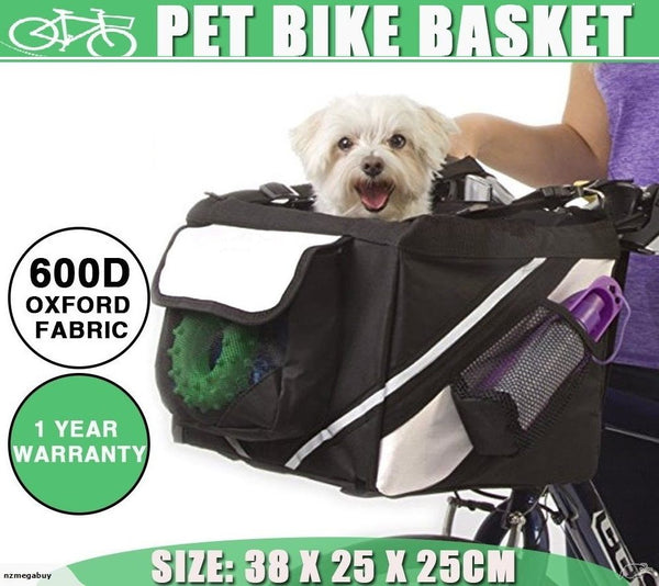 Pet Travel Carry Bag For Bike Front Basket *Black