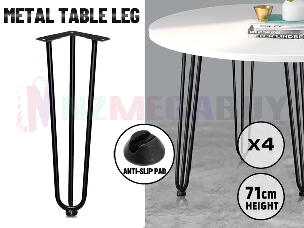 Metal Legs* 4pc Coffee Dinner Hairpin Table Leg Desk Coffee table *3 Rod 71cm