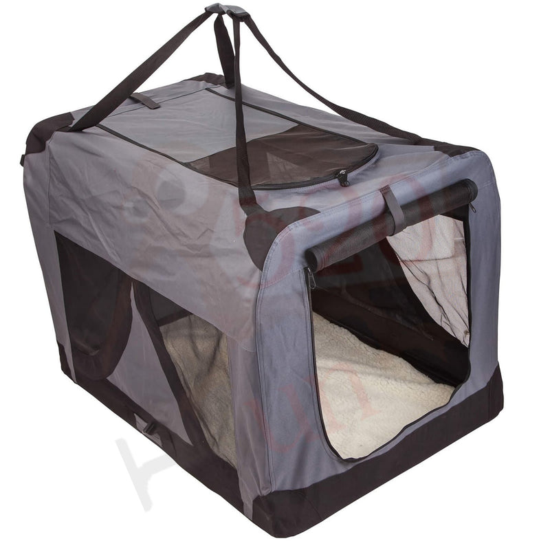 LOVEPET® Grey* Dog Travel Soft Cage Collapsible *Grey *6 Sizes