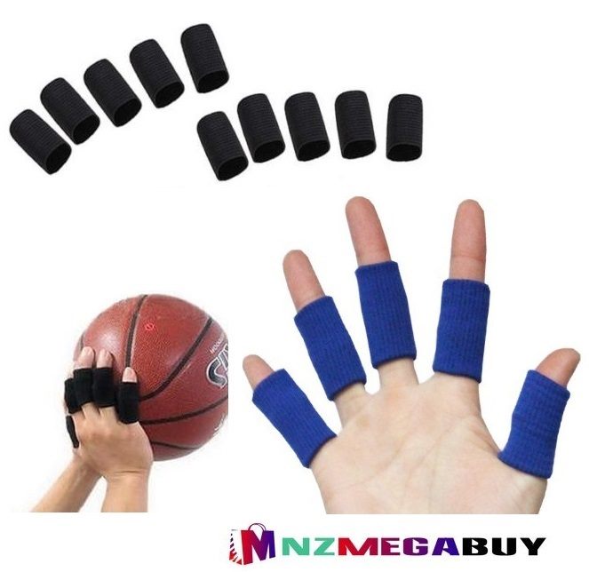10pcs Stretchy Finger Sleeve Wrap Arthritis Guard *2 Colours