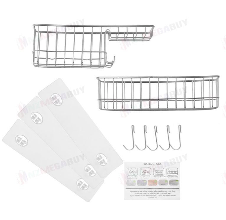 Shower Caddy Deep Basket stainless steel 2pack