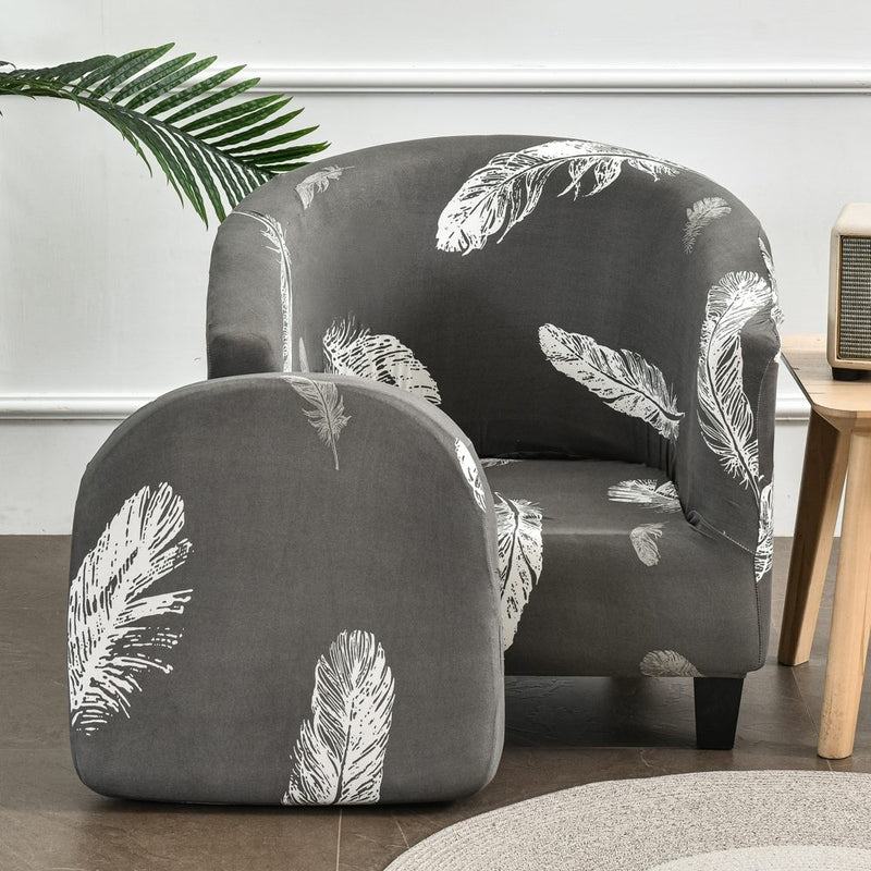 Tub Chair Cover + Cushion Cover *Grey Feather