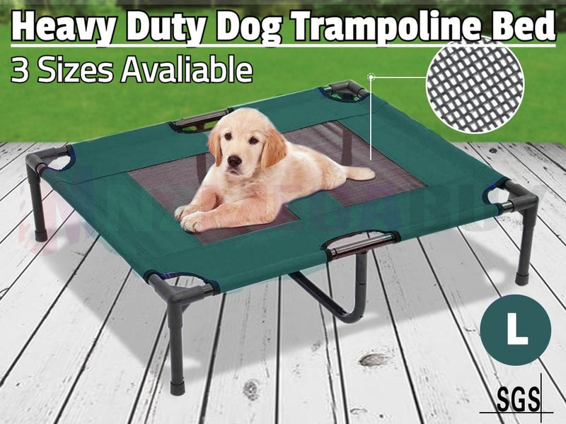 Heavy Duty Pet Dog Bed Trampoline Hammock Canvas *Green *3 Sizes