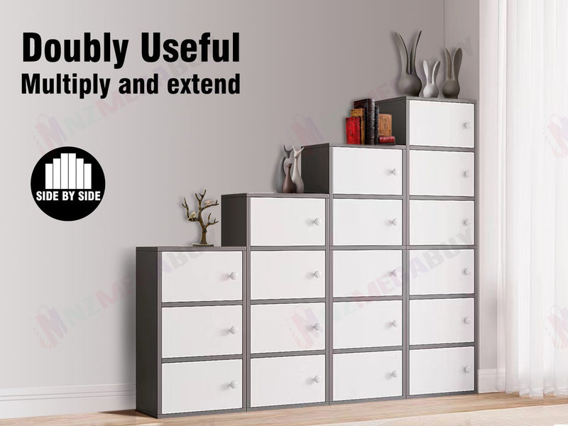 CREATIVA  Cabinet Storage Tall Slim Furniture Cupboard 152cm*Cabinet ----  D01, White 6*