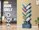 Display Shelf Bookshelf  10 -Shelf Tree Book Storage Rack Bookcase * Lake Blue