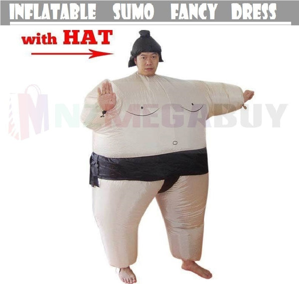 SUMO Fancy Dress Fan Inflatable Costume Suit with Hat