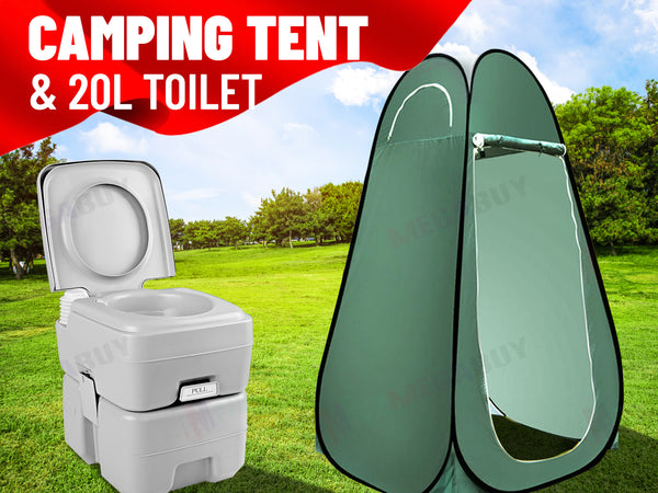 20L Outdoor Portable Toilet Camping Shower Tent /  Pop Up Change Room