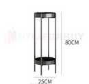 Plant Stand Metal  2 Tiers 80CM* Black