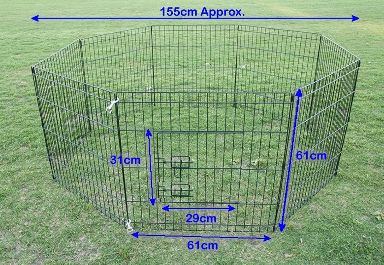 8 Panel Pet Playpen Portable Cage Fence*3 Sizes