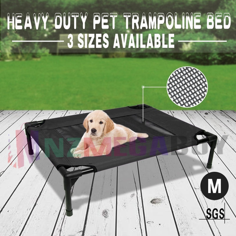 Heavy Duty Pet Dog Bed Trampoline Hammock Canvas * BLACK *3 Sizes