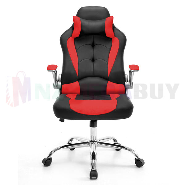 Premium PU Faux Leather Gaming Office Chair Black/Red