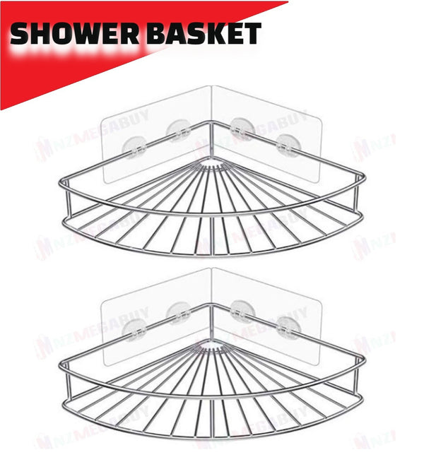 Shower Caddy Deep Basket stainless steel 2pc