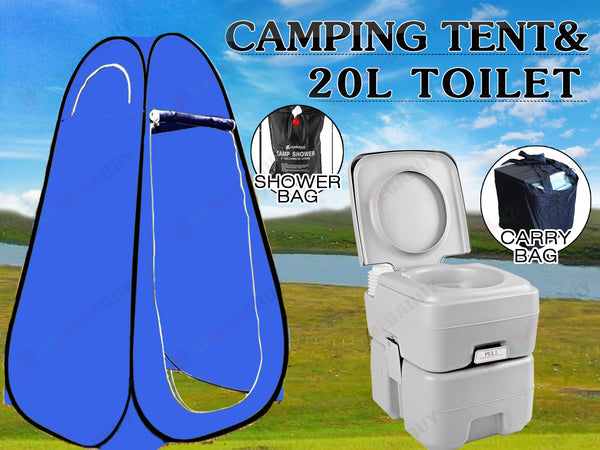 20L Outdoor Portable Toilet Camping Shower Tent / Carry Bag/ Pop Up Change Room