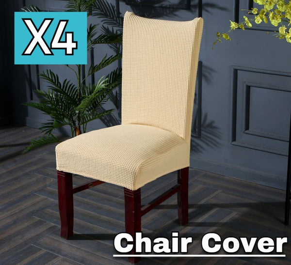 Washable Dining Chair Cover Stretch Banquet Removable Slipcover Seat Covers* Beige