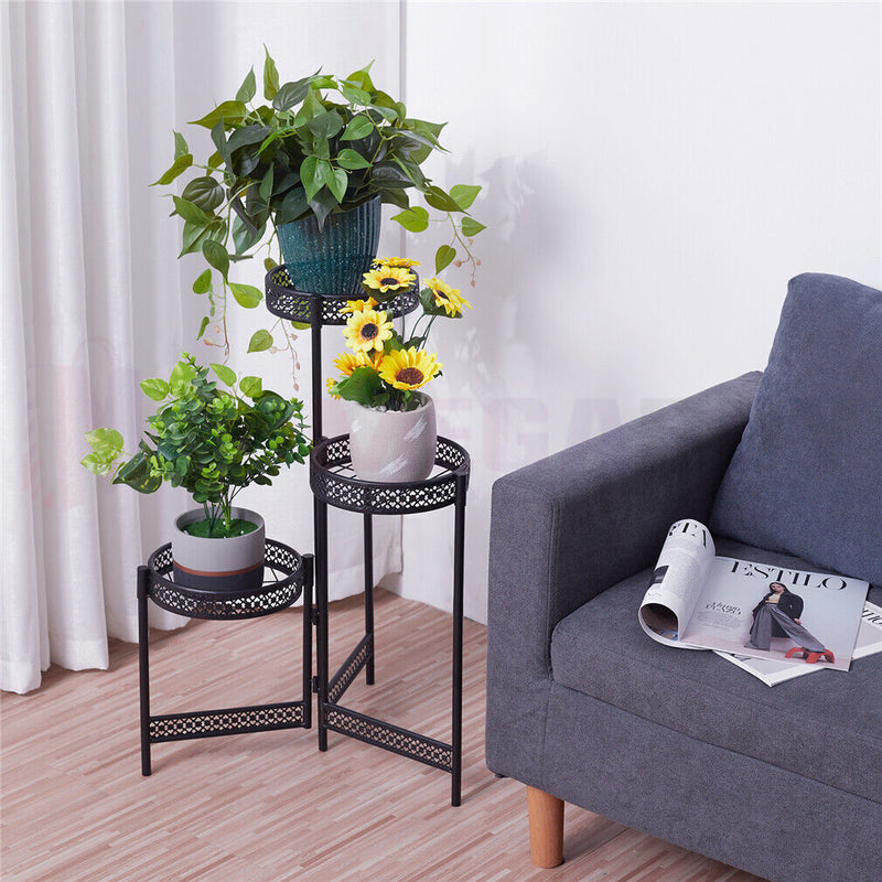 Metal Plant Stand Flower Pot Rack Indoor/ Outdoor