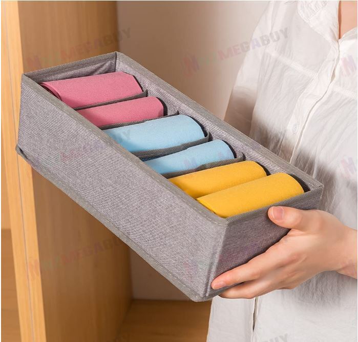 Foldable Storage Drawer Organizer Divider  6  compartments