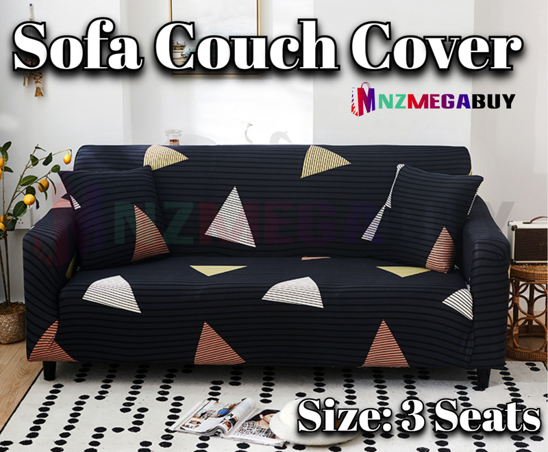 Stretch Sofa Cover Loung Couch Removable Slipcover 1/2/3/4Seater+1 Cushion Cover * Triangle *4 Sizes
