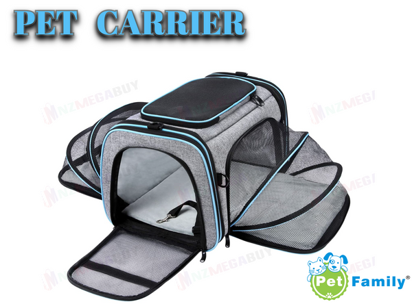 Pet carrier dog cat carrier 46CM  Durable  Grey Blue