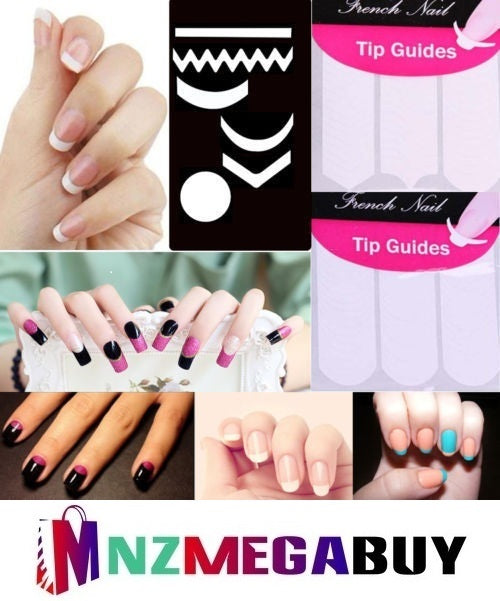 5pc Manicure Nail Art Form Fringe Guides Sticker